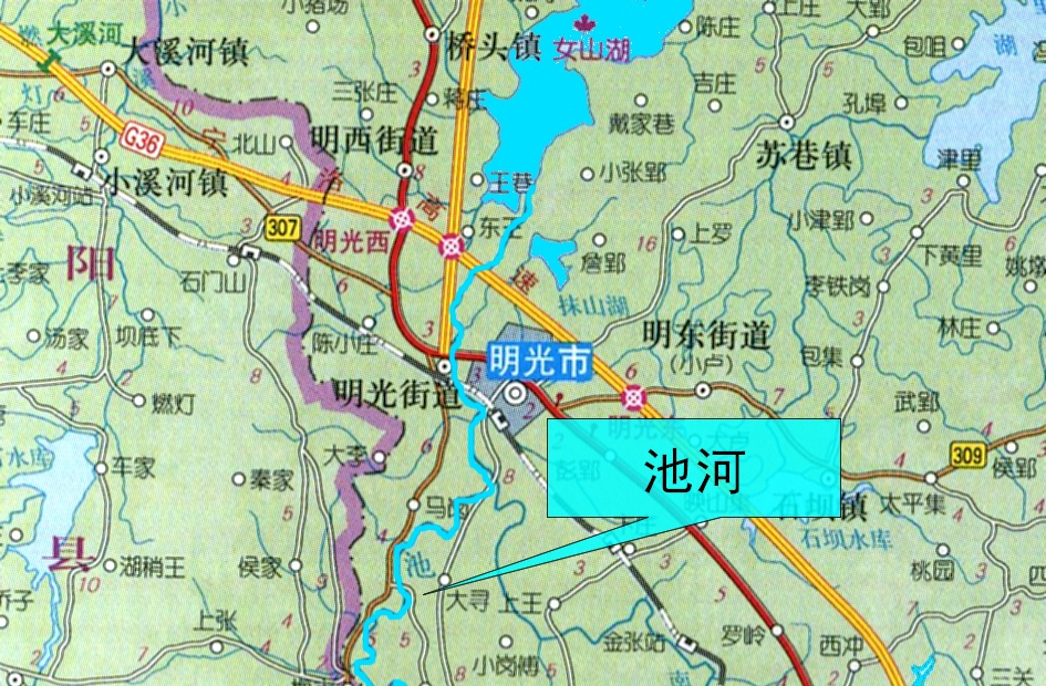 池河水系图