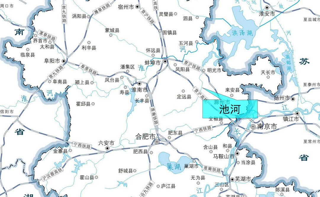 池河在淮河流域的位置