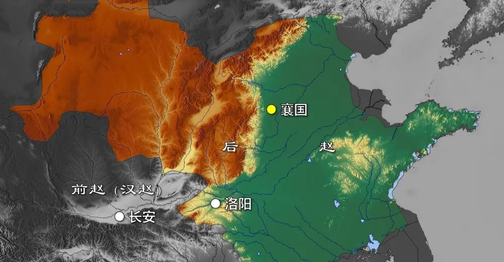 后赵地形示意图