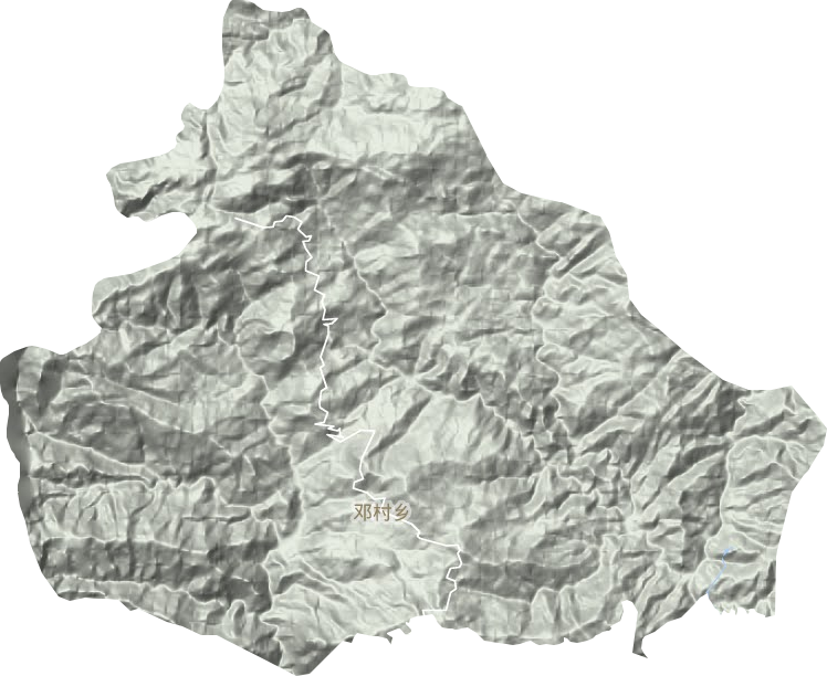 邓村乡地形图