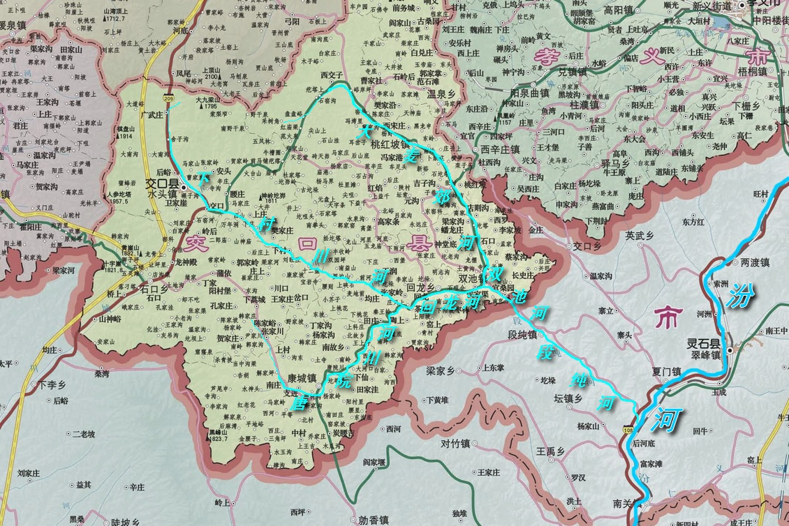 双池河的位置及水系分布