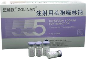 与头孢唑林钠合用会增加肾毒性