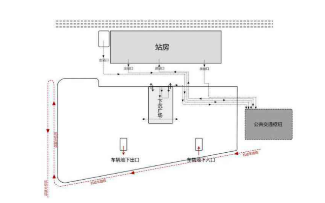 邯郸站前广场示意图 