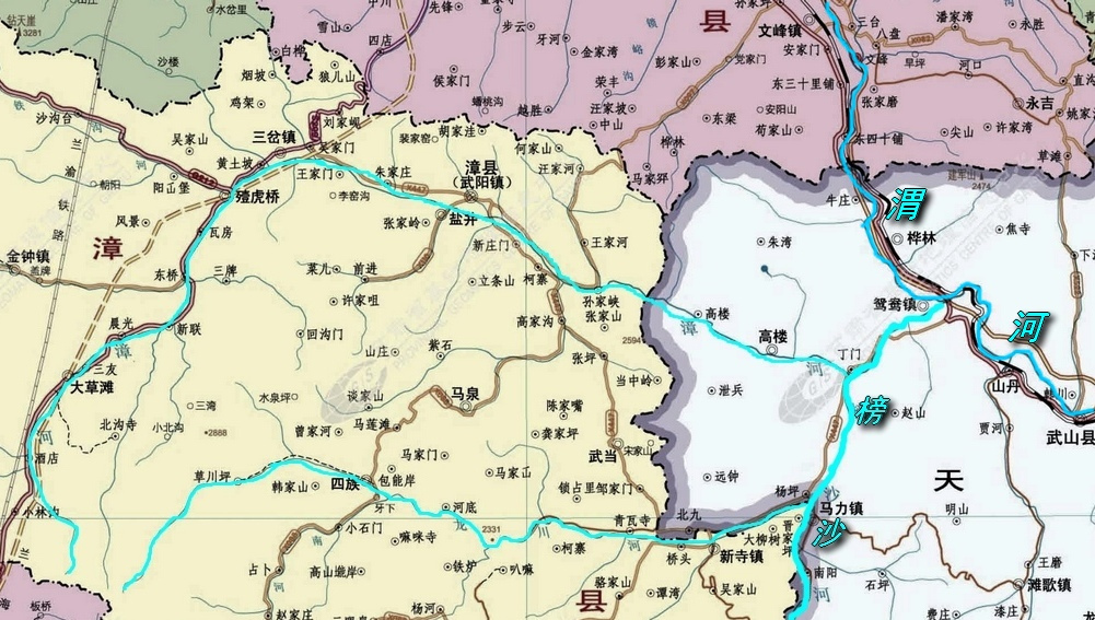 榜沙河水系图