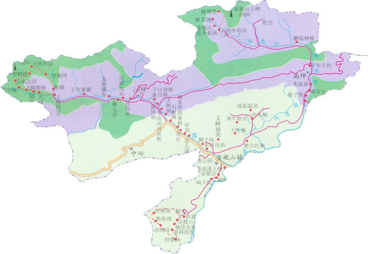 壶瓶山 导游图