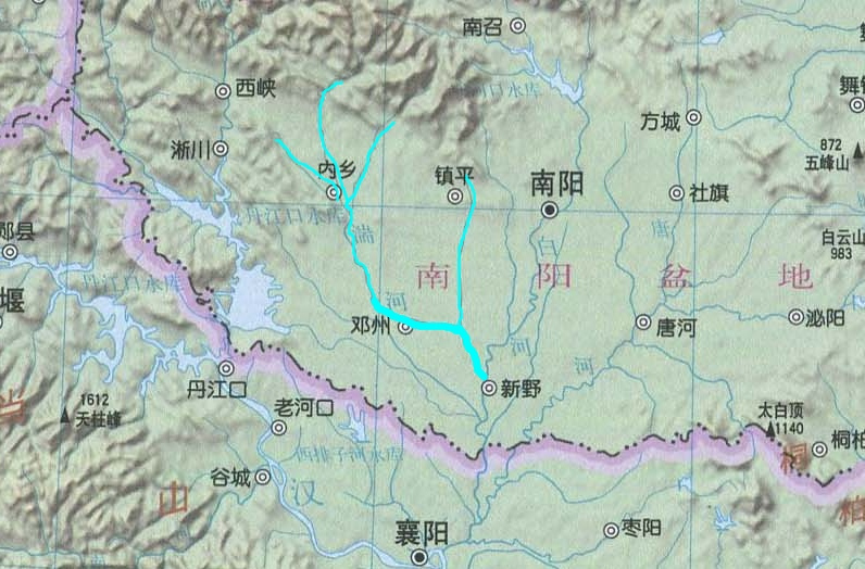 湍河水流分布图