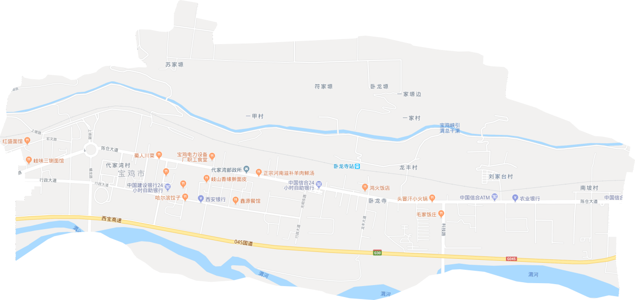 卧龙寺街道电子地图