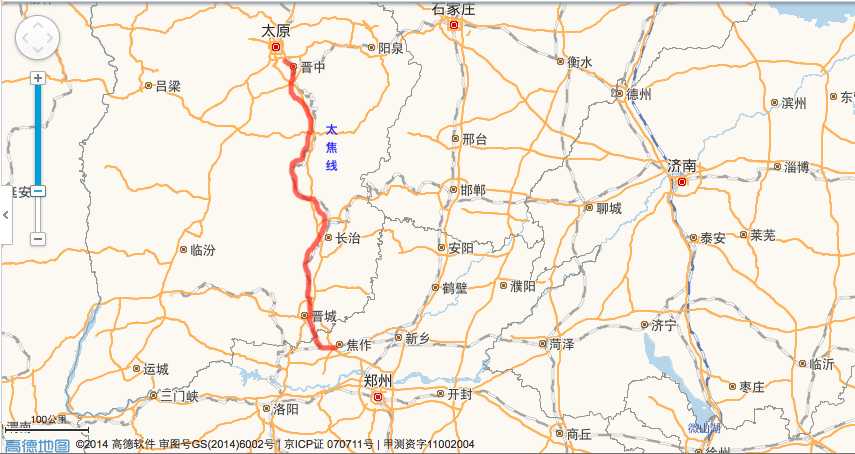 太焦铁路线路图