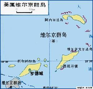 英属维尔京群岛地图