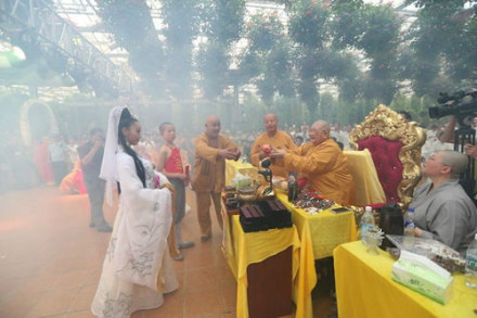 妙乐长老入场欣赏，雅乐和美。