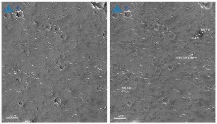 中国首次火星探测天问一号任务着陆区域高分影像图 
