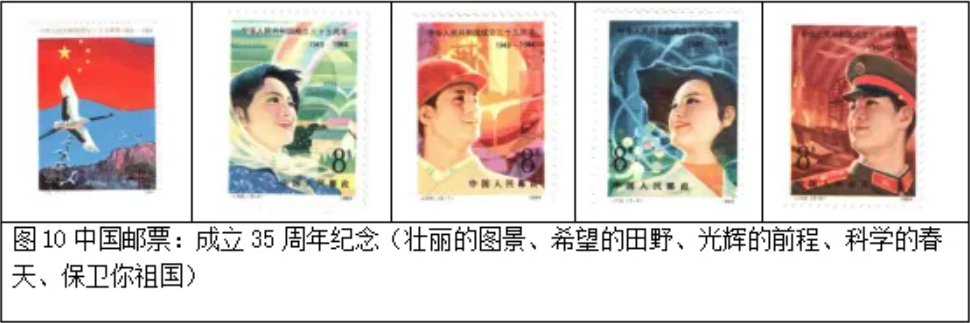 中华人民共和国成立三十五周年纪念邮票 