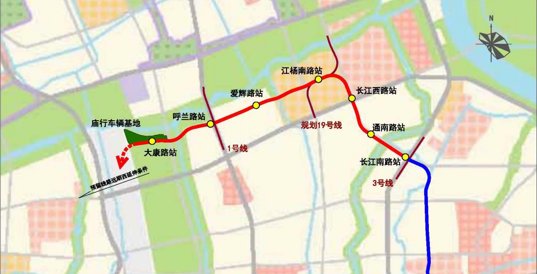 上海地铁18号线二期工程线路走向图