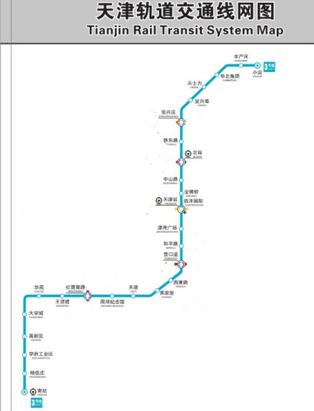 天津轨道交通3号线线路图