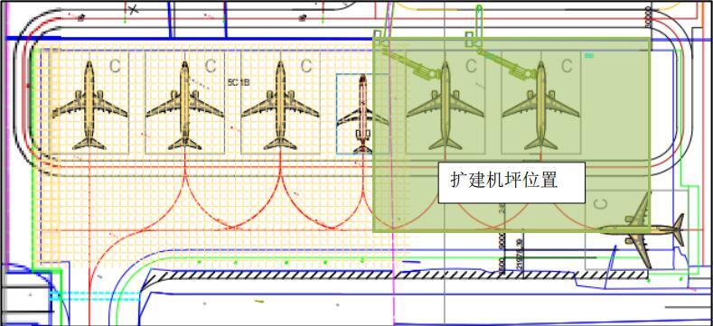 安庆天柱山机场民航站坪平面图