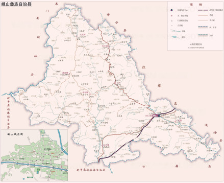 峨山县地图