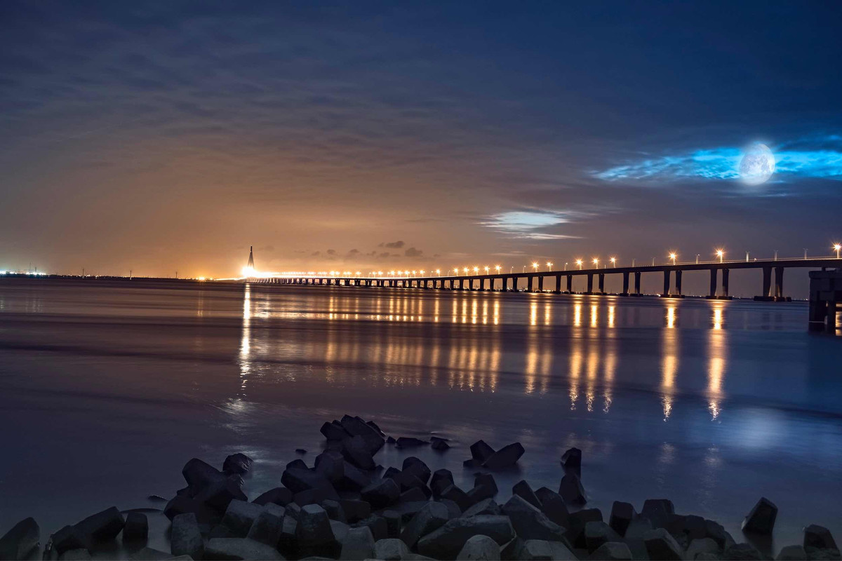 上海长江大桥夜景