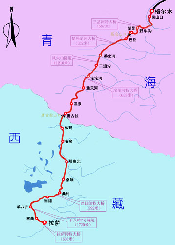 青藏公路地图
