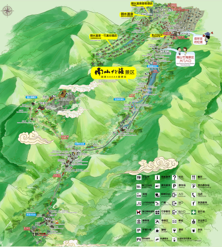 天目湖南山竹海景区地图