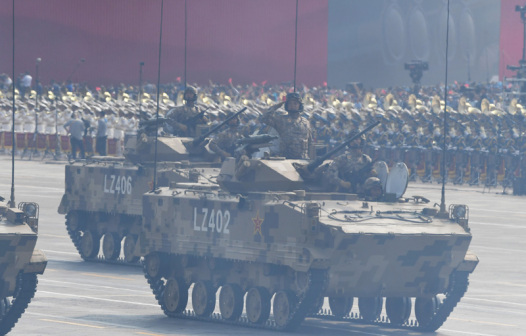 2019年，国庆阅兵，空降兵战车方队
