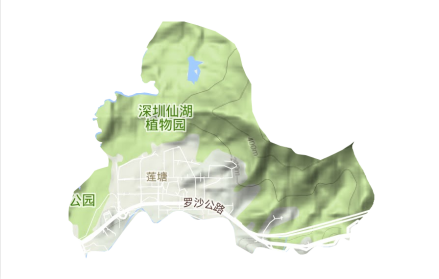 莲塘街道地形图