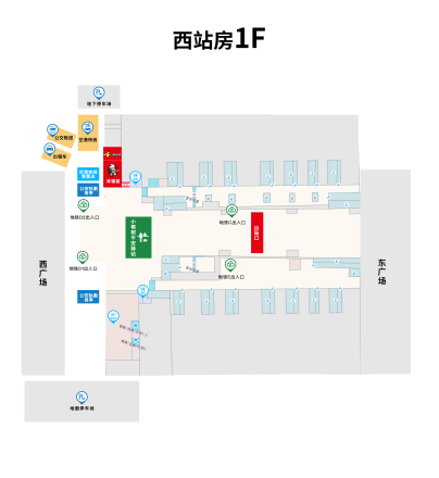 西站房地面一层平面图