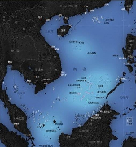 南海油气田分布图