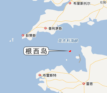 根西岛地图
