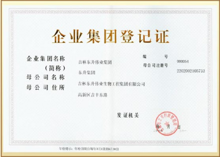 企业集团登记证