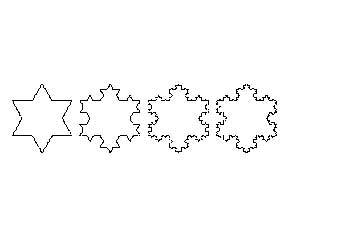 由若干条Koch曲线组成的Koch雪花