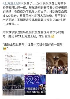 网友称上海迪士尼度假区进行“饥饿营销”