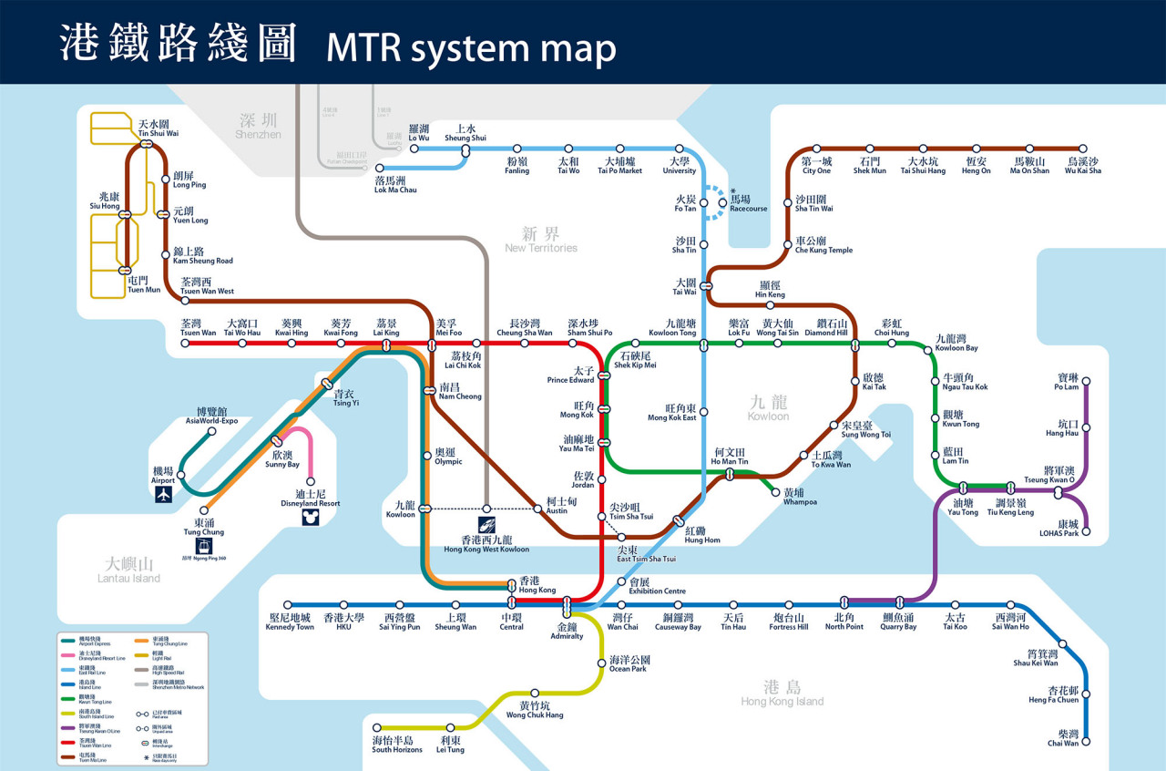 港铁路线图 