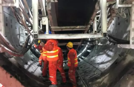 石家庄地铁3号线盾构始发现场