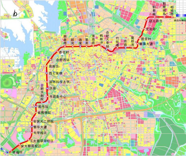 合肥轨道交通3号线线路走向示意图 