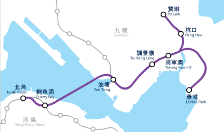 港铁将军澳线线路走向