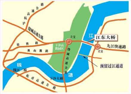 江东大桥区位图