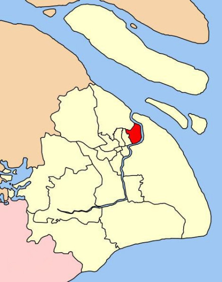 杨浦区在上海市的位置图