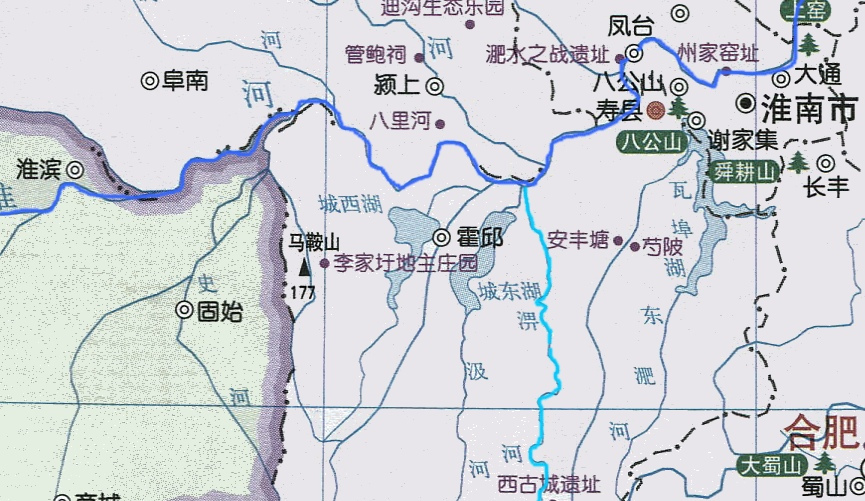 淠河干流走向