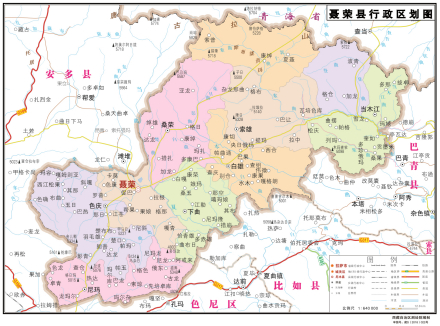 聂荣县行政区划图