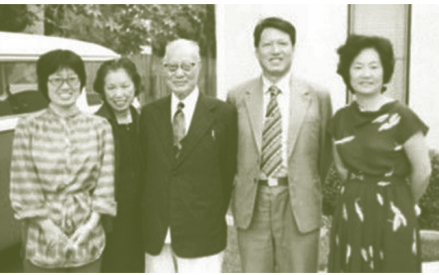 成幼殊（左二）、成舍我（左三）、成思危（左四） 1979年在 