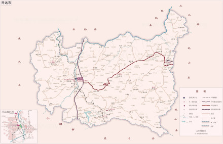 开远市地图
