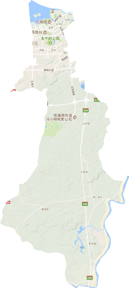 龙华区地形图
