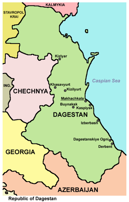 达吉斯坦共和国地图