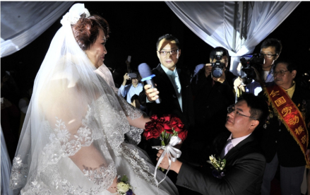 佟文与张洋的婚礼现场