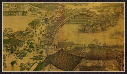 《清明上河图》中的汴水虹桥（木拱桥）