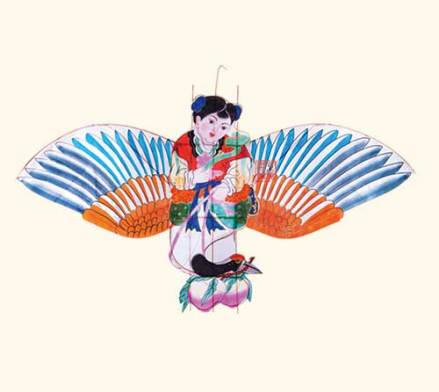 潍坊风筝四大代表作之一仙鹤童子