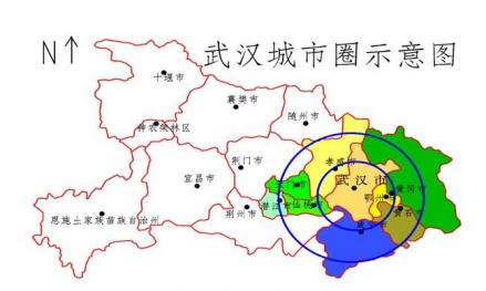 武汉城市圈示意图