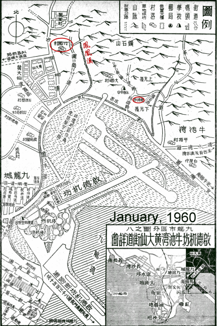 钻石山的地图（1960年1月）