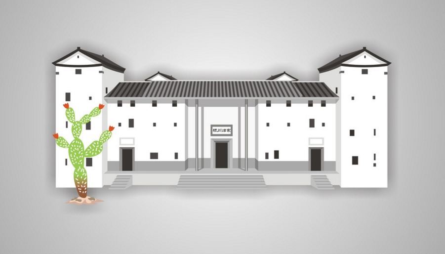 四角楼建筑模型