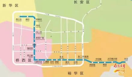石家庄地铁3号线线路图